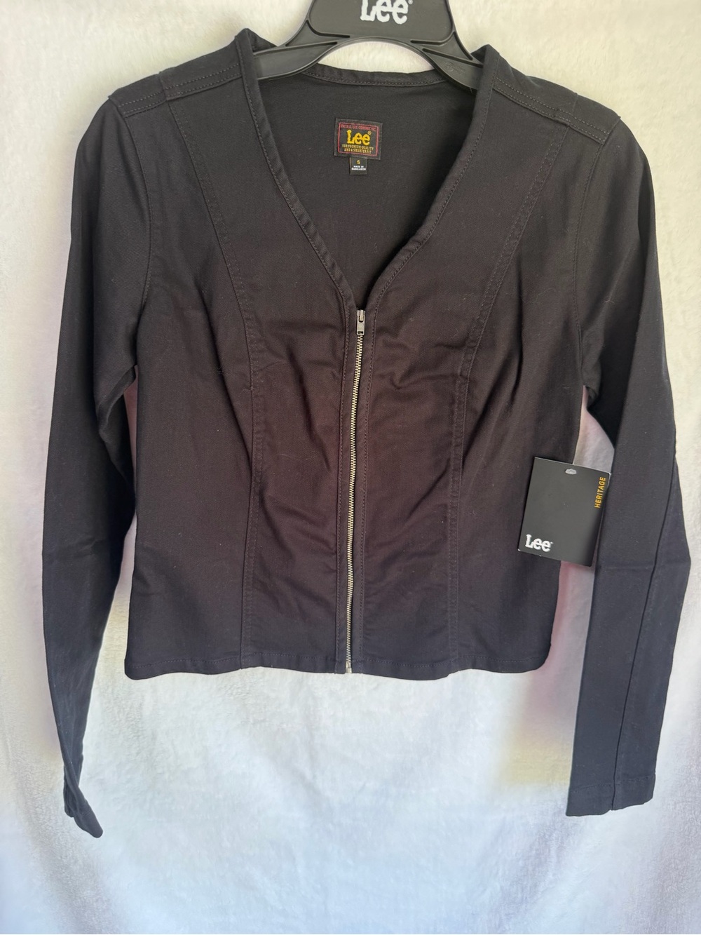 Lee Black Zip-Front Women's Jean Jacket